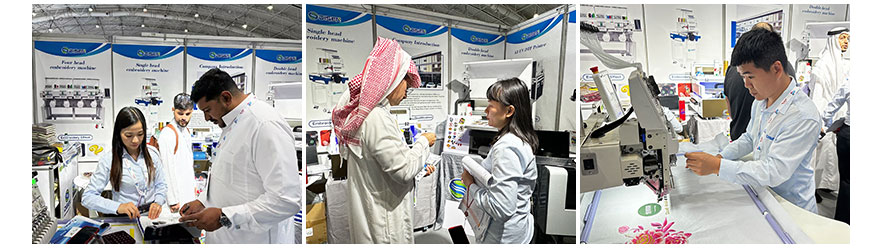 Exposición de Arabia Saudita, foto con clientes