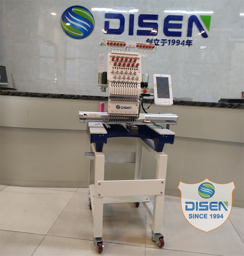 Máquina de bordado de un solo cabezal de etiquetas automatizada DS-W1201 para fábrica de China