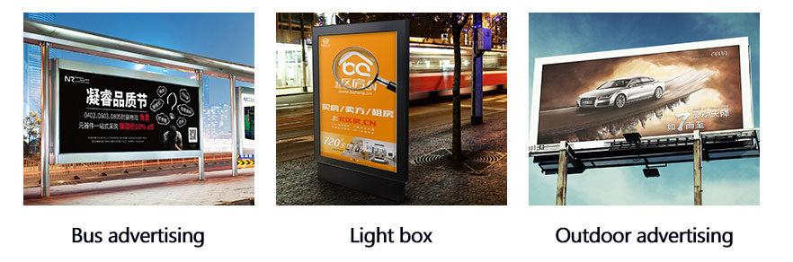Publicidad de autobuses, caja de luz, publicidad exterior.