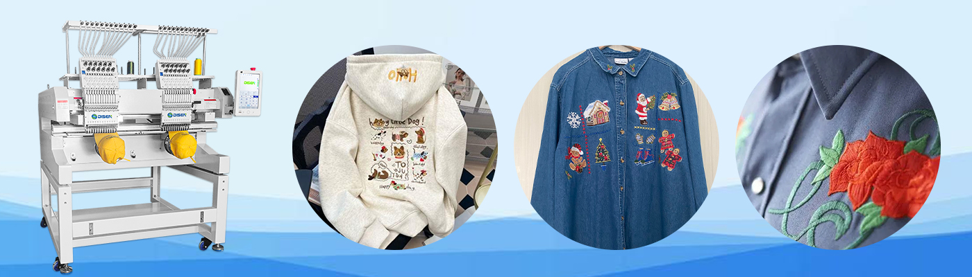 Diagrama de efectos de la m&aacute;quina de bordar de doble cabezal.