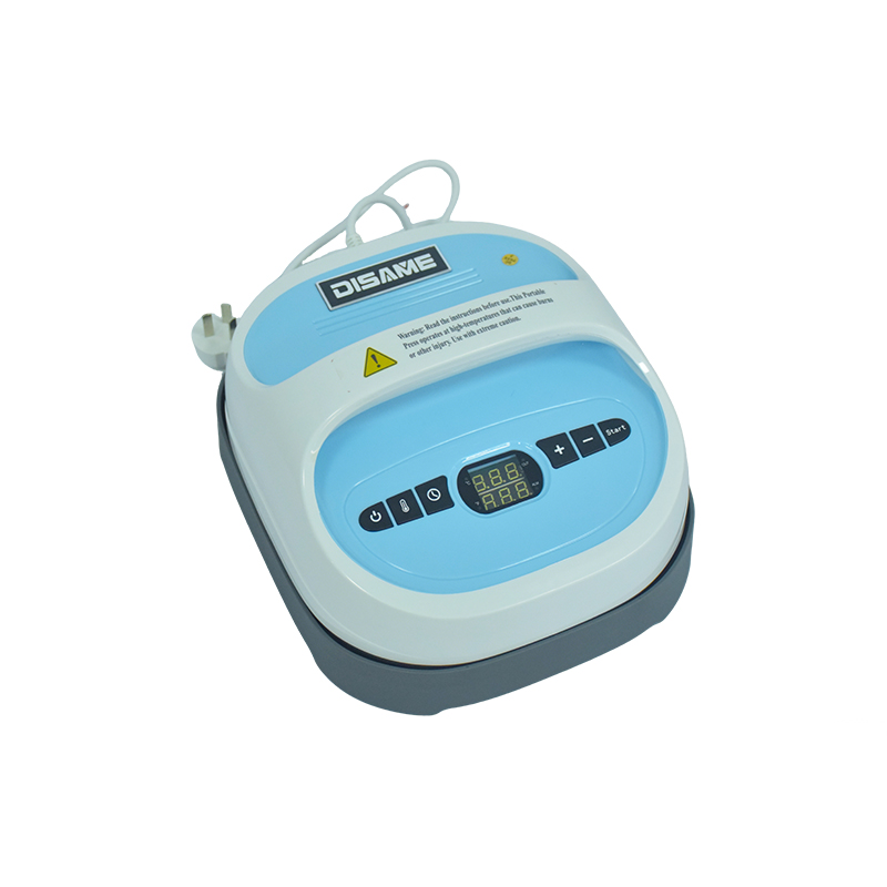 Máquina de prensado en caliente por sublimación de mano con mini transferencia de calor con base de seguridad para camisetas