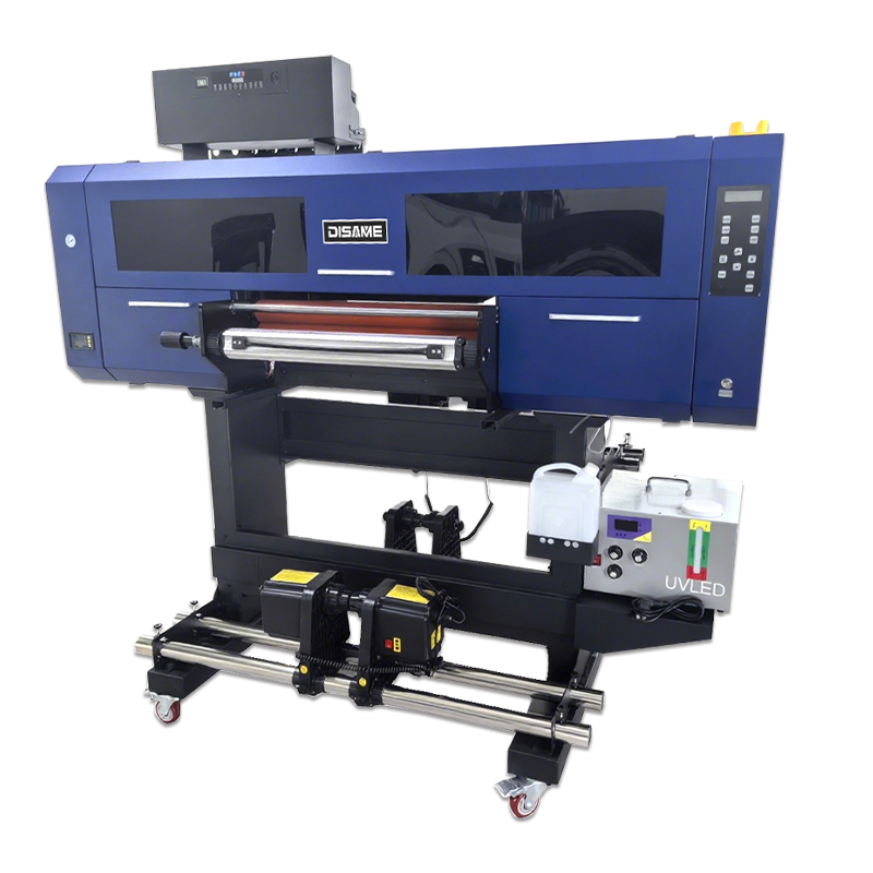 Máquina de impresión de pegatinas de 60 cm a una taza de vidrio acrílico UV DTF Impresora