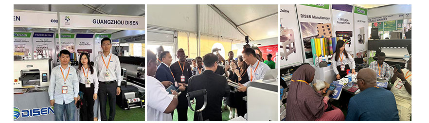 Exposición de Nigeria, foto con clientes