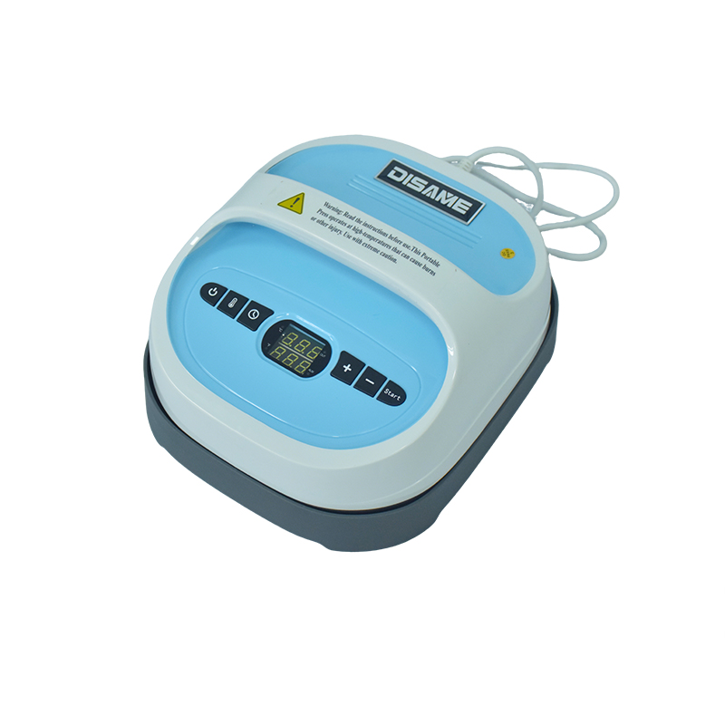 Máquina de prensado en caliente por sublimación de mano con mini transferencia de calor con base de seguridad para camisetas