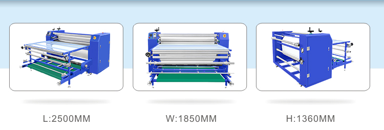 DS-26B 1,7x210 1700mm tela textil calendario tubo de calefacción rollo neumático prensa de calor rodillo sublimación rotativa máquina de transferencia de calor