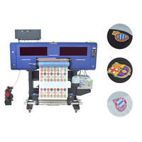 Impresora UV DTF de 60 cm, tinta de etiquetas de cristal, impresión 3D multicolor, precio de fábrica