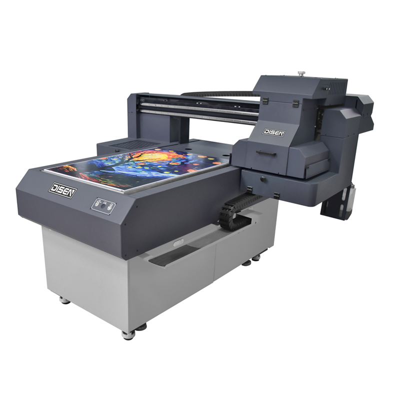 Impresora uv de cama plana multifuncional 6090, impresora de inyección de tinta uv de cristal acrílico, impresora rotativa de cama plana